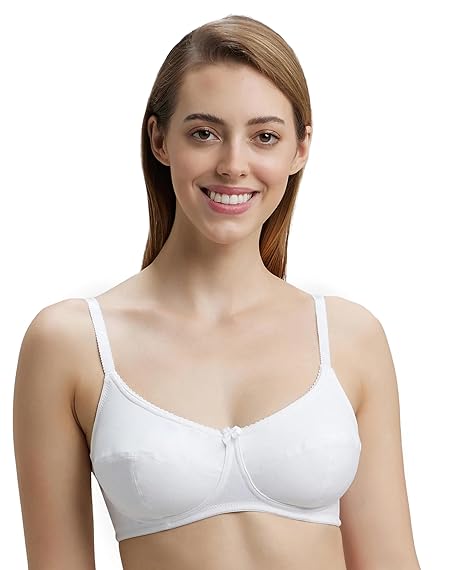Jockey 1615 Women’s Everyday Wirefree Cotton Bra – Full Coverage & Soft Adjustable Straps